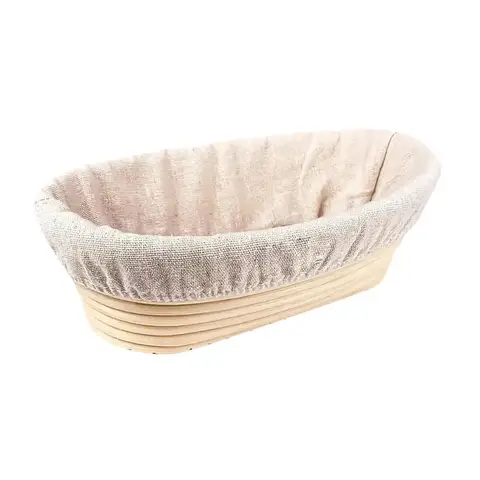 Кошик ротанговий для вистоювання хліба овальний з чохлом 1 кг (Словенія) - фото №1 Кошик ротанговий для вистоювання хліба овальний з чохлом 1 кг (Словенія) стоимость