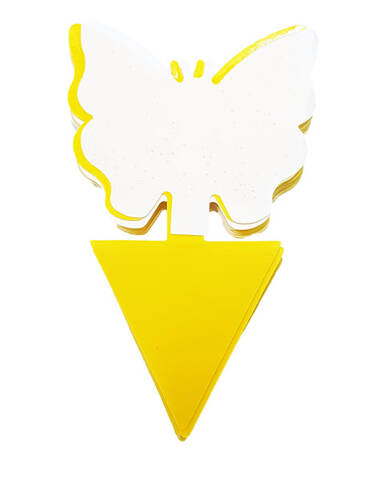 Жовті клейові пастки для кімнатних рослин (набір 10 шт) - фото №1 Жовті клейові пастки для кімнатних рослин (набір 10 шт) мудрый-дачник