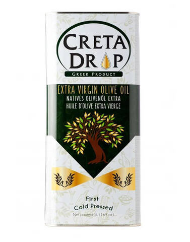Справжня оливкова олія Extra Virgin CRETA DROP перший холодний віджим, 5 л мудрый-дачник