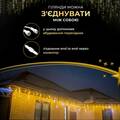 Гірлянда Бахрома вулична 200 LED 12 метрів від мережі чорна, жовта мудрый-дачник